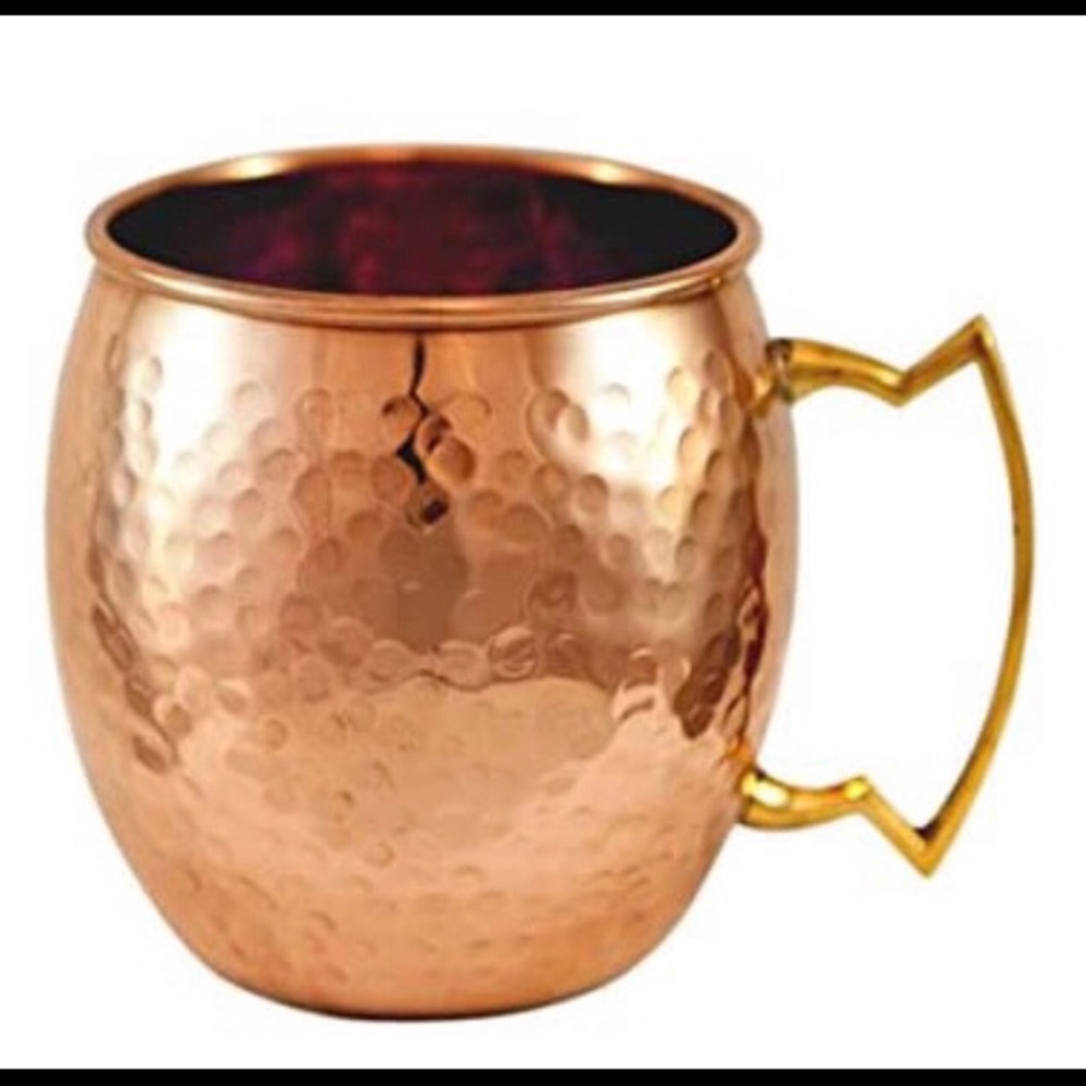 2 Copper hammered Moscow mule mugs